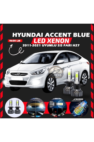 Hyundai Accent Blue 2011-2021 Sis Farı Uyumlu Şimşek Etkilii Led Xenon Pro Series H27