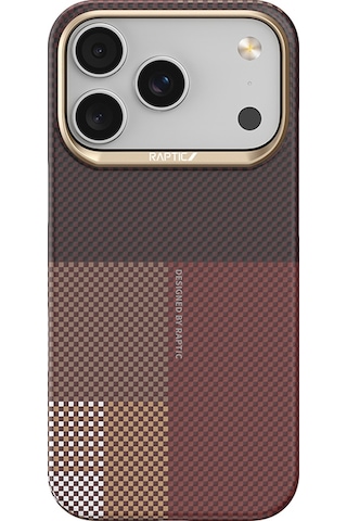 Apple Uyumlu iPhone 17 Pro Max Kılıf M-safe Şarjlı Raptic Aramid Skin Transform Serisi Kapak Kahverengi
