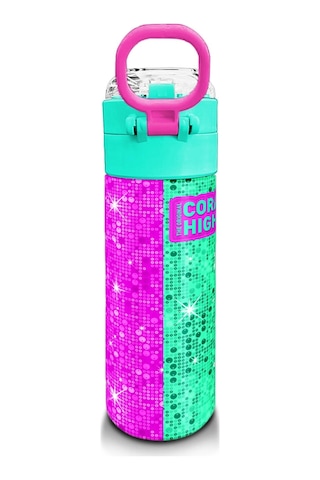 Coral High Kids Pembe Su Yeşili Kedi Desenli Pipetli Ve Direkt İçim Çelik Termos 500 Ml 31806 Yeşil - Kahverengi