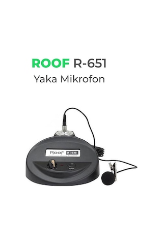Roof R-651 Volum Kontrollü Kürsü Yaka Mikrofonu - Cami Mikrofonu