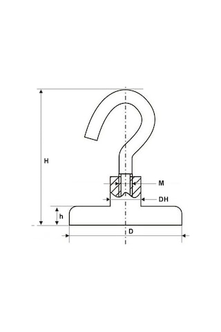 16Mm Kancalı Pot Mıknatıs Neodyum 6 Adet
