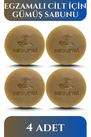 Sabunal Gümüş Sabunu 4 Adet - Hassas Ciltlere Özel Ferahlatıcı & Nemlendirici Sabun
