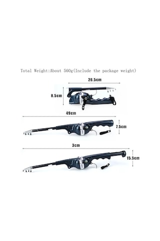 Novahub Takım Taşınabilir Teleskopik Paslanmaz Çelik Katlanır Olta 1.38m Kullanışlı Ve Dayanıklı