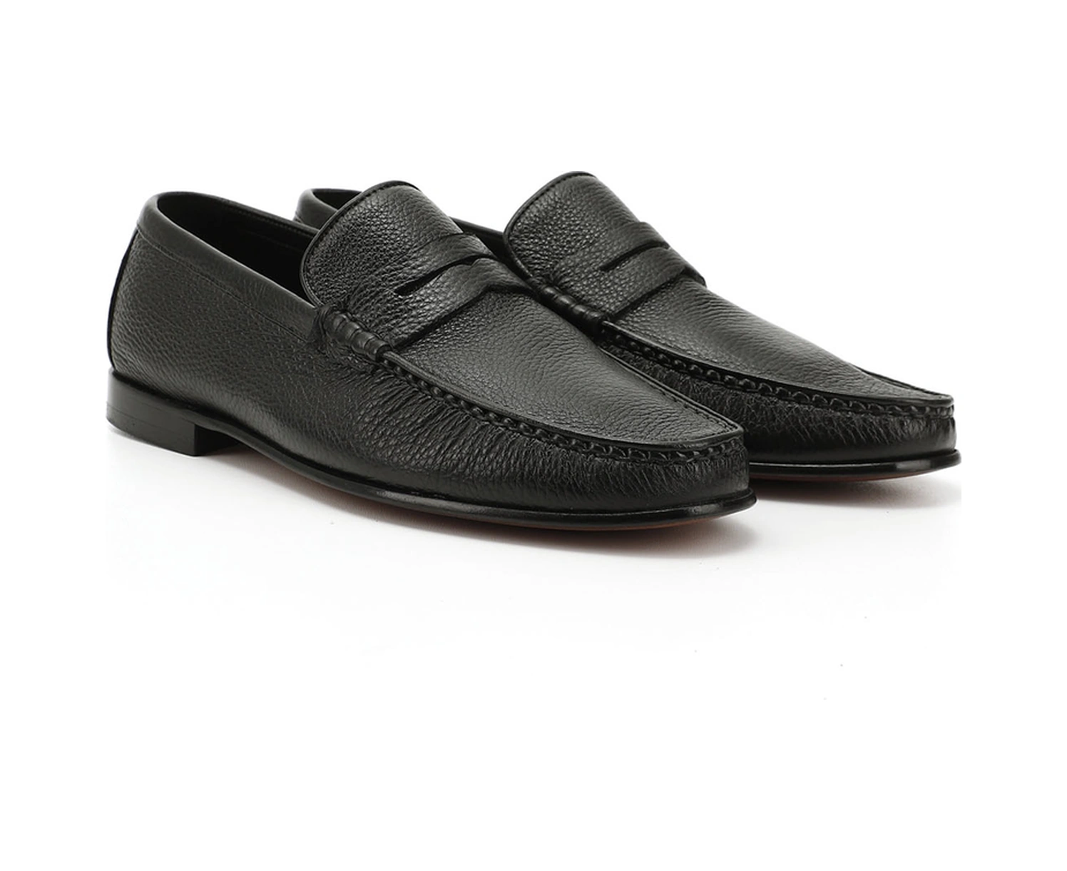 Gönderi R Erkek Siyah Kösele Taban Hakiki Deri Loafer Ayakkabı Ddma84527509 Siyah