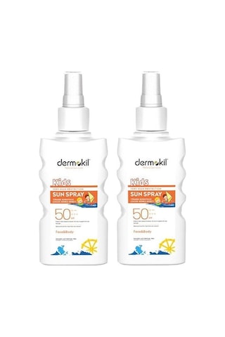 Dermokil Yüksek Koruyucu Çocuk Güneş Spreyi SPF50+ 2 x 200 ML