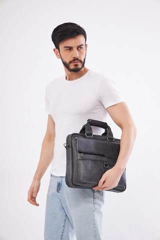 Derinss Dub3088 Hakiki Deri Gri Gölge Laptop Ve Evrak Çantası 001