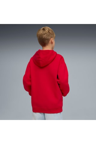 Puma Scuderıa Ferrarı Color Shıeld Genç Kapüşonlu Sweatshırt 634259 02 Kırmızı