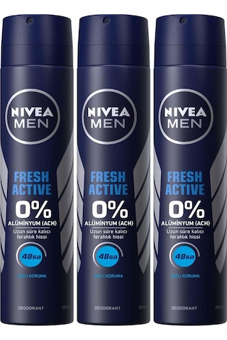 Nivea Fresh Active Erkek Sprey 3 x 200 ML Nivea Fresh Active Erkek Sprey 3 x 200 ML