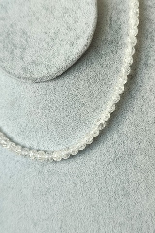 6 Mm Necef Doğaltaş Kolye 001 - Beyaz
