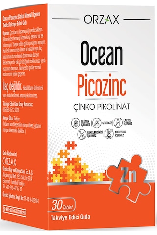 Ocean Picozinc Çinko Pikolinat 30 Tablet
