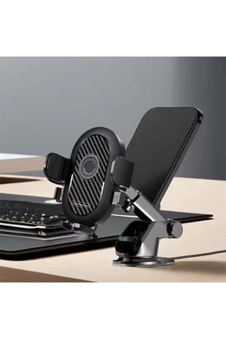 Telefon Tutacağı 360 Döner Başlık Terminatör Kol Güçlü Vantuz Dayanıklı Gövde Araç İçi Tel Tutucu Üniversal Glz03517210 Siyah