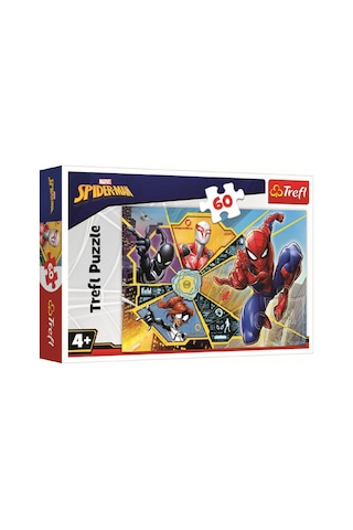 Trefl Örümcek Adam 60 Parça Puzzle Lisanslı - 4 Yaş Üstü Eğitici Çocuk Yapboz Oyuncak 33x22 Cm
