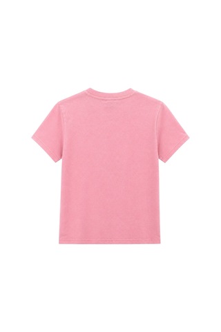 Mixray 2100 Kadın Slim Fit Bisiklet Yaka Soft Basic T-shirt Pembe