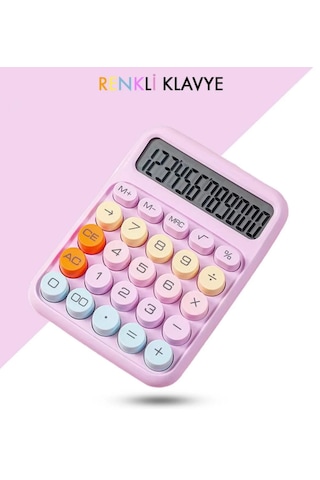 İtalyano Renkli Hesap Makinesi 124-Pembe