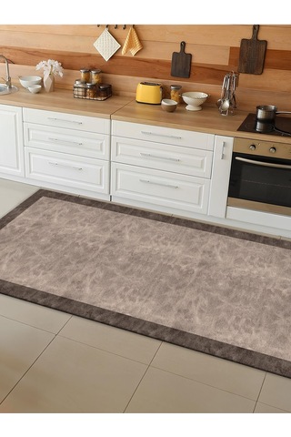 Makinede Yıkanabilir Kaymaz Taban Leke Tutmaz Dijital Baskı Mutfak Halısı 6148m 001