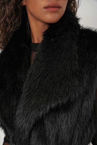 Gabria Kürklü Yelek Siyah