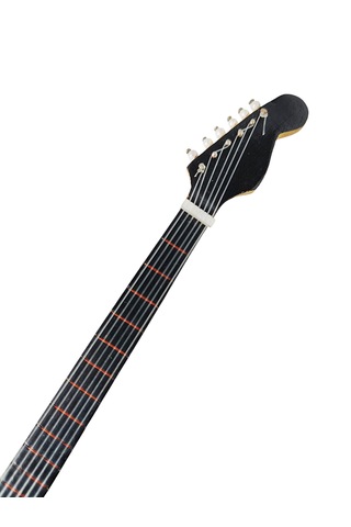 El Yapımı 1/4 Ölçek Minyatür Elektro Gitar Stratocaster St.black