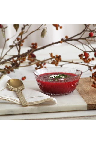 LAV Alinda Cam Çorba Kasesi 6'lı Küçük Boy 345 ml (Salata/Tatlı/Kahvaltı/Çerez Kasesi)