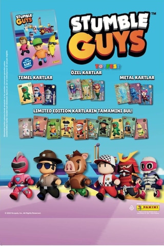 Panini Stumble Guys Koleksiyon Kartları - Çoklu Set - 1 Paket 6 Adet Kart + 1 Limited Edition Kart