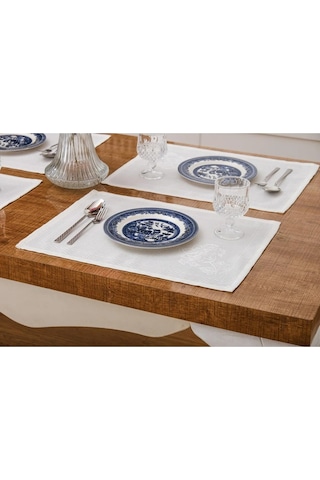 Lola Jakar Polyester Kumaş Krem Amerikan Servis 33,5x46 Cm Krem 4 Ad 1380 Krem