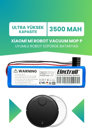Xiaomi Mi Robot Vacuum Mop P Uyumlu Batarya 3500mah