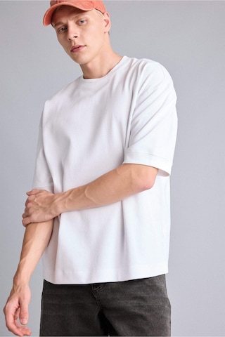 Defacto Loose Fit Bisiklet Yaka Kısa Kollu Ağır Kumaş Basic Beyaz Tişört B4844ax26auwt34 Beyaz-wt34