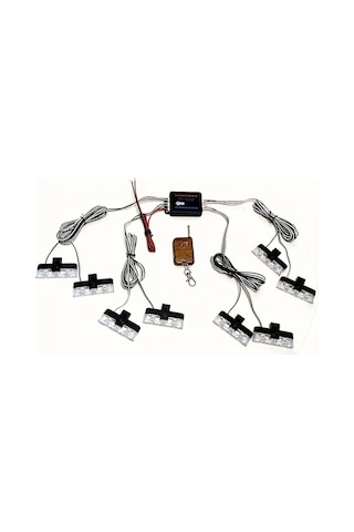 Xuweiwei 3 Led 8 Adet Uzaktan Kumandalı Sarı Beyaz Araba Led Işık Ön Çamaşır Askısı Lambası 12v Utv Atv Kamyonlar İçin Dekoratif Aydınlatma