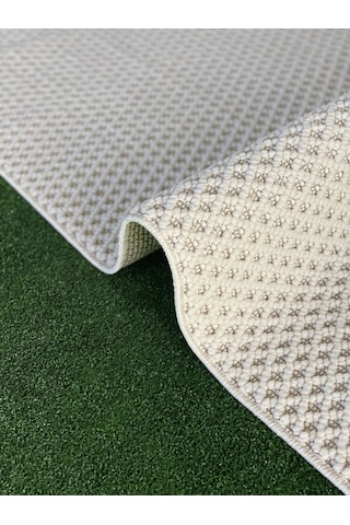 Woolen Tual Anti Alerjik Bukle Halı 8403 Krem Renkli