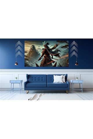 Ti-play Hüzün 60x90cm Modern Samuray Pvc Çerçevesiz Tablo