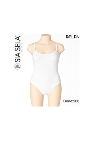 Belpa Şık Günlük Kombin Askılı Body Beyaz