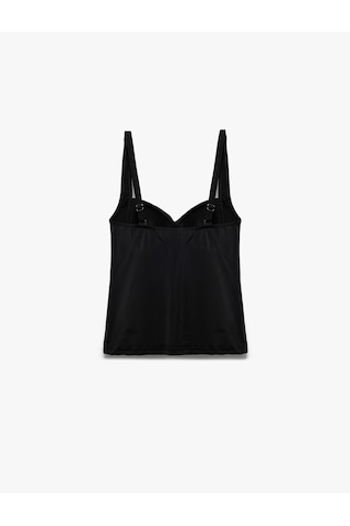Koton Korse Detaylı Drape Detaylı Askılı Bikini Tankini Üst Siyah 5sak10189mm Siyah