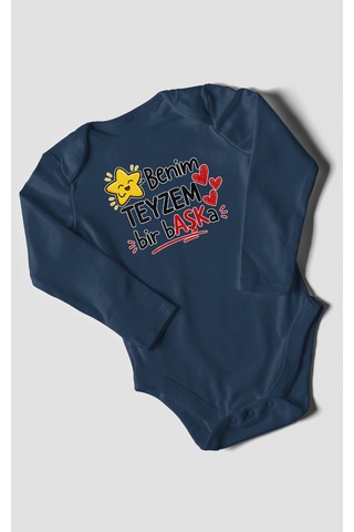 Morivokids Benim Teyzem Bir Başka Uzun Kollu Çıtçıtlı Bebek Body Lacivert