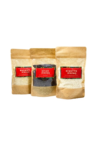 Guruyemiş Box Pirinç Deneme Paketi Basmati Siyah Pirinç Risotto