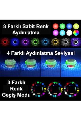 Greentech Water Güneş Enerjili Kumandalı Havuz Led Aydınlatma 1 Adet/gt-pl04