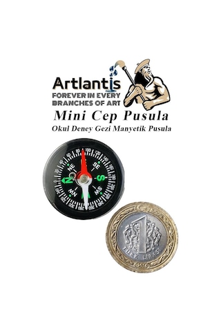 Mini Pusula 1 Adet Küçük Pusula Okul Deney Gezi Cep Pusulası Manyetik Pusula 7x30 Mm Plastik Öğrenci