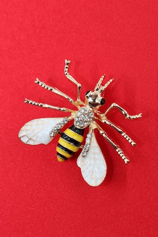 Zirkon Taşlı Arı Broş. Yaka İğnesi Arı Broş. Taşlı Arı Broş. Kadın Broş. Erkek Broş. Arı Broş. Gold