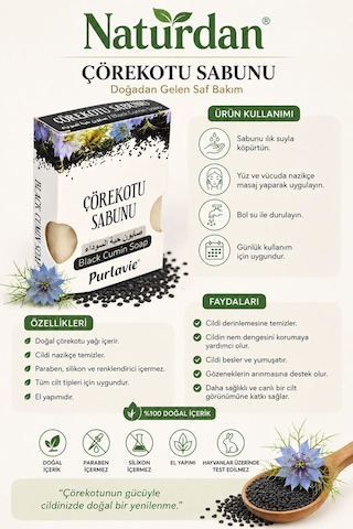 Çörekotlu Sabunu-100g Doğal El Yapımı-6 Adet Karışık