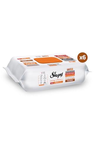 Sleepy Meyve Serisi Yüzey Temizlik Havlusu Mendili Portakal 6x100 600 Yaprak Beyaz