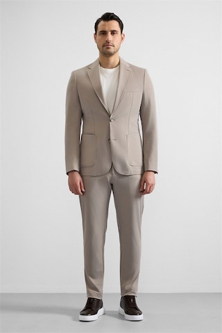 Süvari Sütlü Kahve Slim Mono Yaka Düz Torba Cep 6 Drop Takım Elbise Tk1006900381-kh1 Sütlü Kahverengi