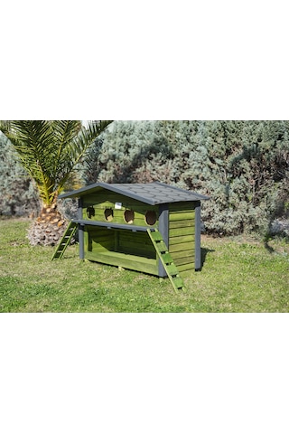 4 Yuvalı Kedi Evi Mamalıklı