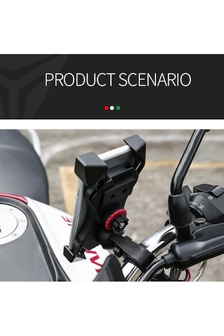 Motowolf Motosiklet Bisiklet Telefon Tutucu Ayna Gidon Bağlantılı