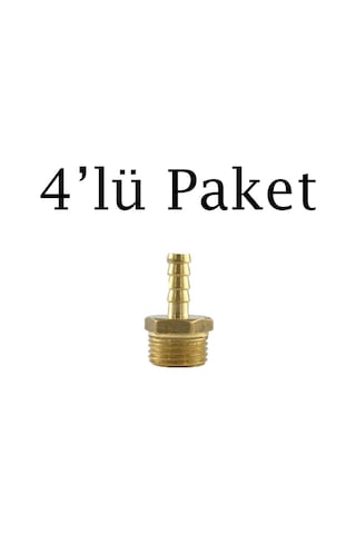 Brio Hava Hortum Erkek Rekoru 1/2 8mm 4 Adet 1/2