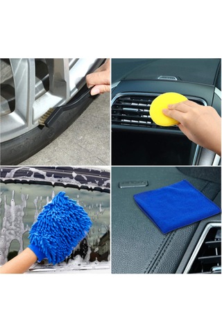 Tenfowee "26 Parçalık Profesyonel Araç Temizleme Seti - Detay Fırçaları, Mikrofiber Bez Ve Daha Fazlası"