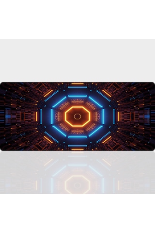 90x40 Cm Desenli Oyuncu Gaming Mouse Pad Kaymaz Kauçuk Taban Fare Altlığı Xxl Neonstrike Serisi 03
