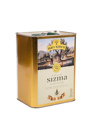 Hacı Kuşçu Erken Hasat Naturel Sızma Zeytinyağı 3 L