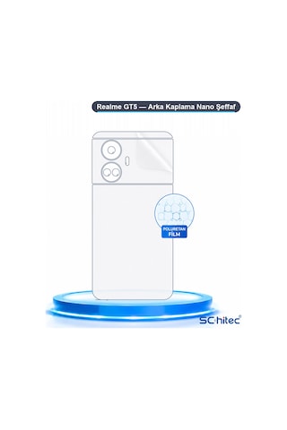 Schitec Realme Gt5 Uyumlu Arka Yüzey Hidrojel Koruyucu Film 66750757