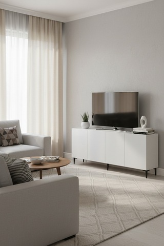 Ka1899b Aplos Konsol ,tv Sehpası Beyaz 180cm