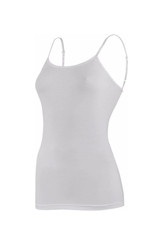 Yıldız Kadın Modal Ayarlanabilen Askılı Atlet 3'lü Paket - 2185-2186-2187 Beyaz