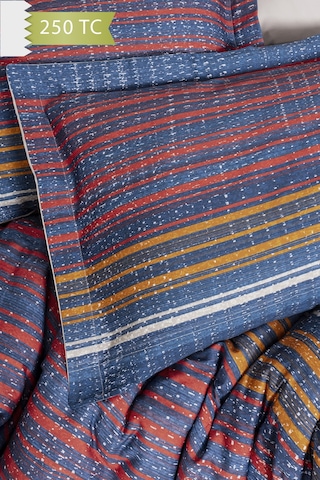Varol 250 Tc Bambu Karışımlı Pamuk Saten Nevresim Takımı Family Size - Linear Çok Renkli
