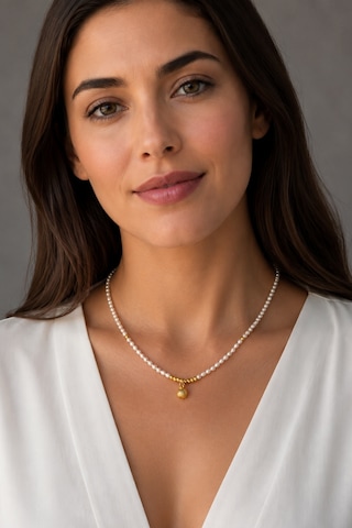 Lucky Doğal İnci Kolye Sarı